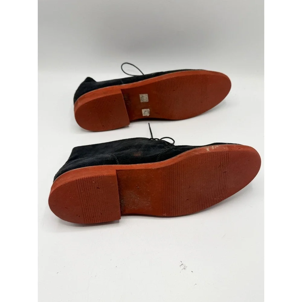 Walk-Over Mens Suede Chukka Boots Black Red Brick Sole 35010I Size 12 No Box